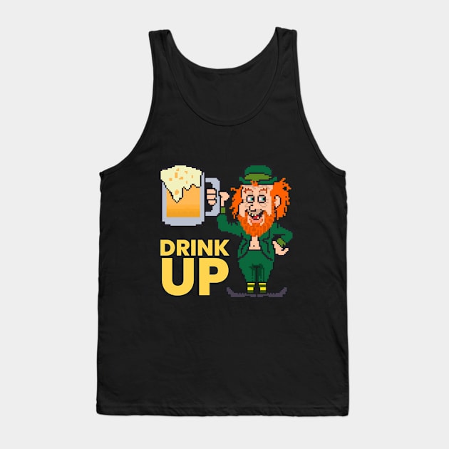 Drink Up Leprechaun Tank Top by TommySniderArt